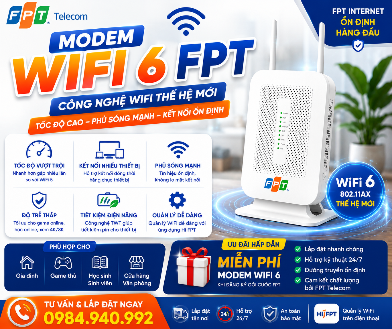 Model Wifi 6 FPT